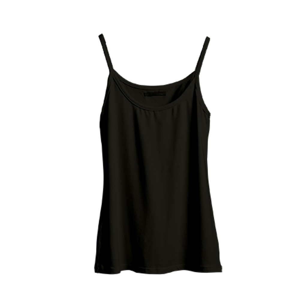 (TT XL) Tank Top Dewasa Tali Kecil UKURAN XL Daleman wanita Singlet Tengtop-HITAM XL