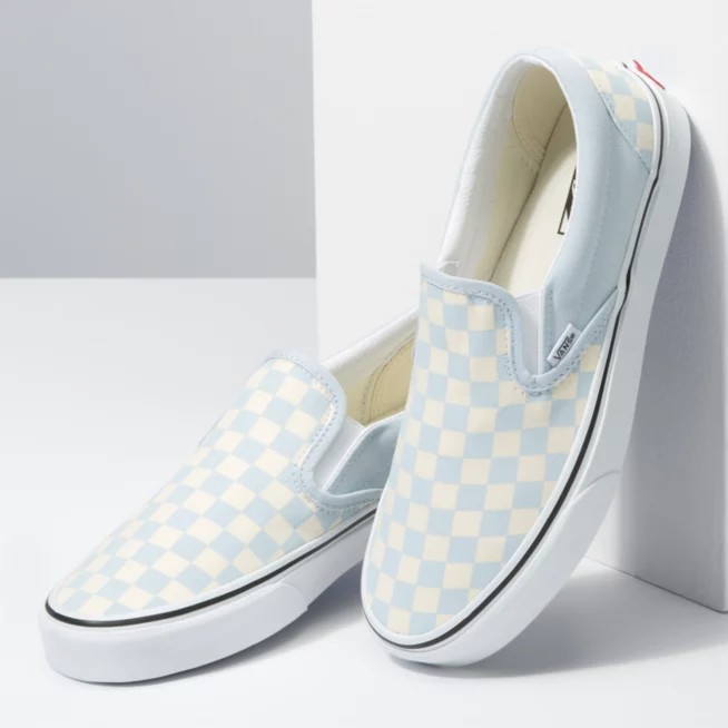 Sepatu Slip On Catur Biru Putih Sepatu Pria Murah