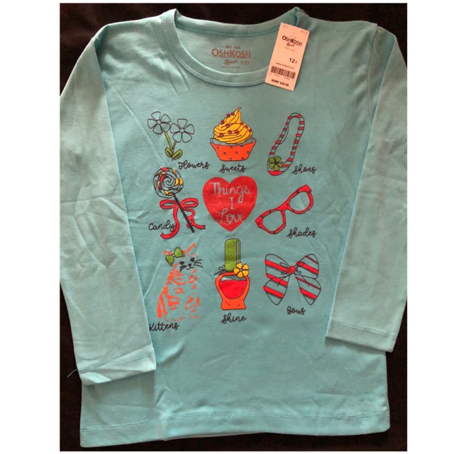 Kaos anak oshkosh lengan panjang