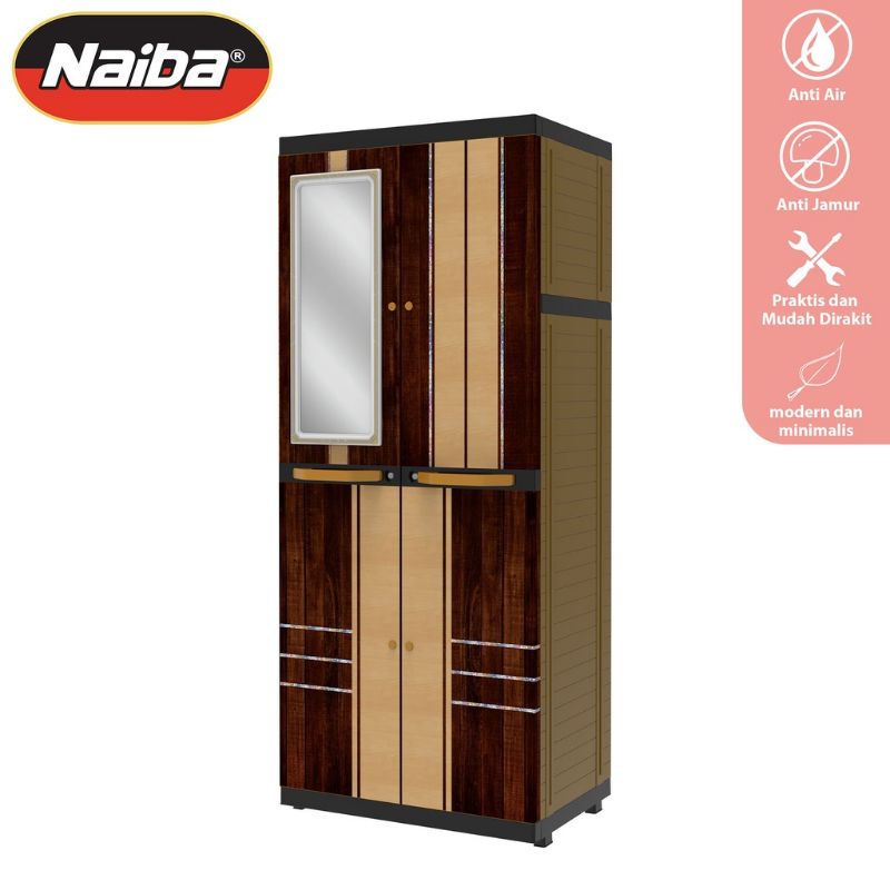 Lemari Plastik Naiba Miror Hanger Murah