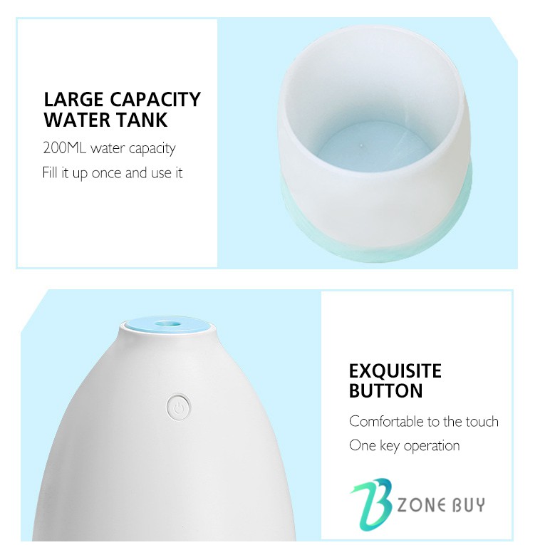 100% ORI - endear Humidifier Purifier Diffuser 200ML Portable Terapkan ke Essential oil HD03-7