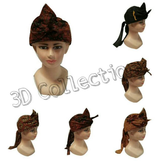 (COD) Iket Sunda Praktis Full Tutup Kepala Anak / Udeng Batik / Totopong