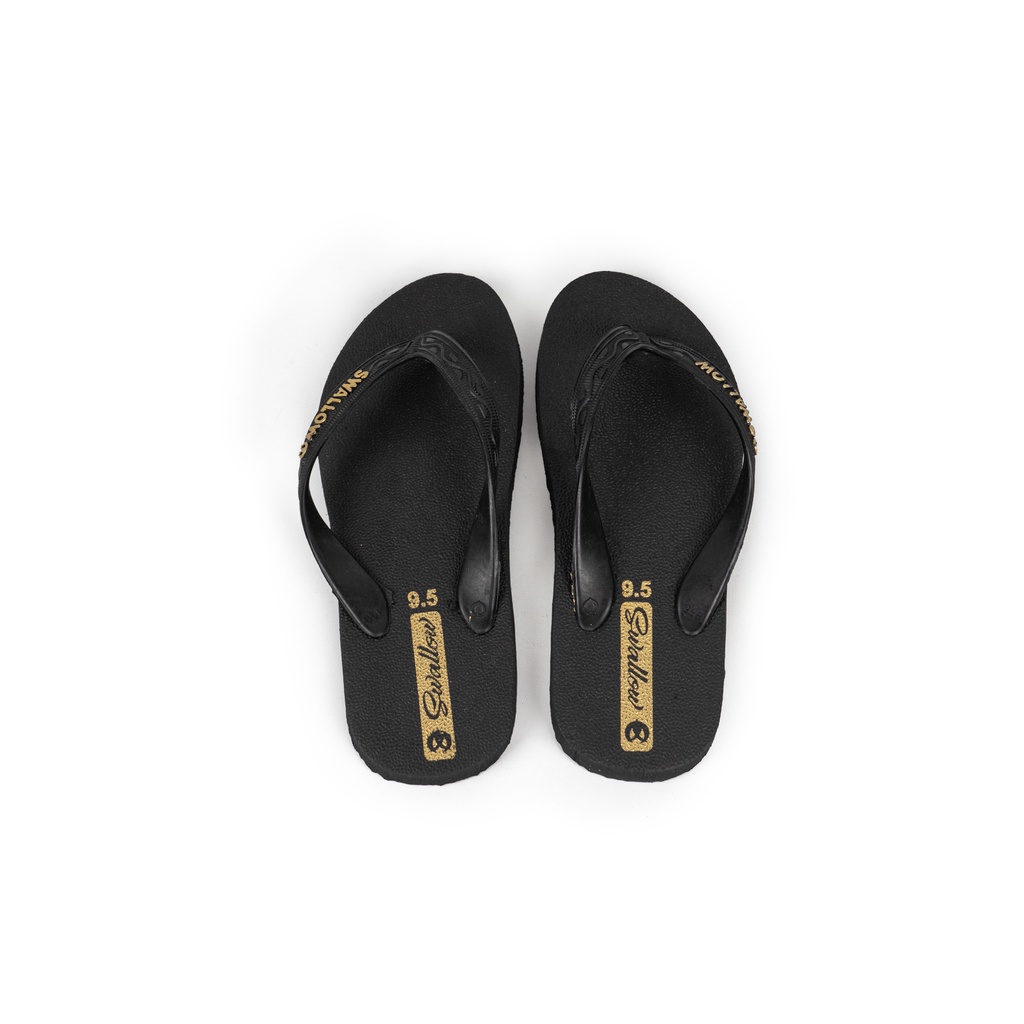 Sandal Jepit Modern Swallow Black Gold Fashion