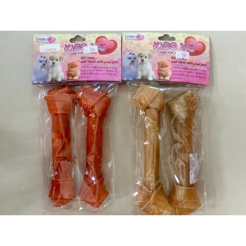 Tulang KISSME Gigitan anjing Knotted Bone 7&quot; - 18cm isi 2 PCS