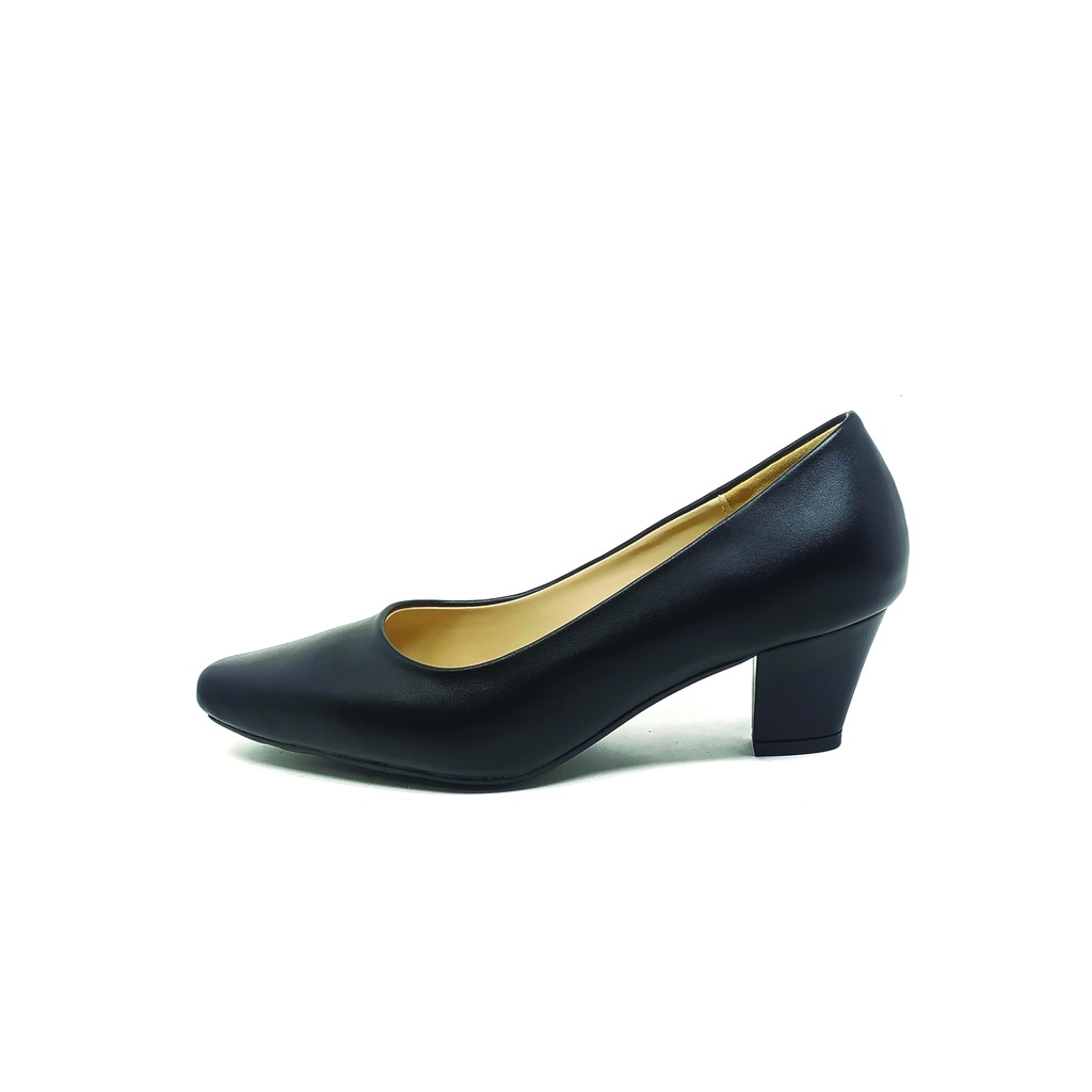 Workswell Sepatu Kerja Wanita Medium Heels 5cm Kode RTL2 Hitam Doff