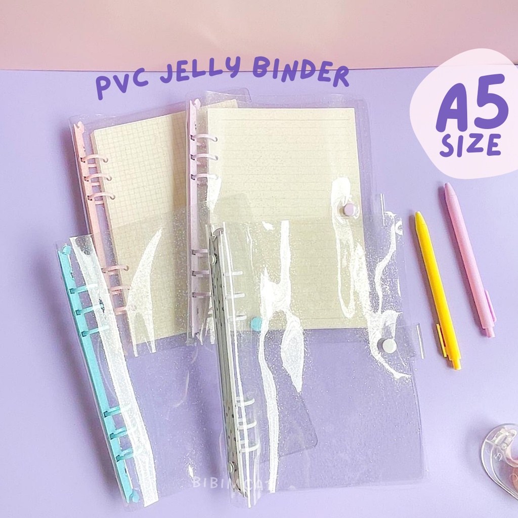 

(A5 Size) Binder PVC Jelly Case 6 Ring Warna [Baca Deskripsi]