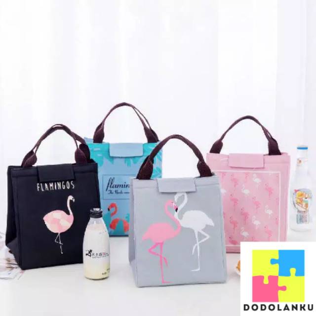 Lunch Bag / Tas Bekal Motif Flamingo