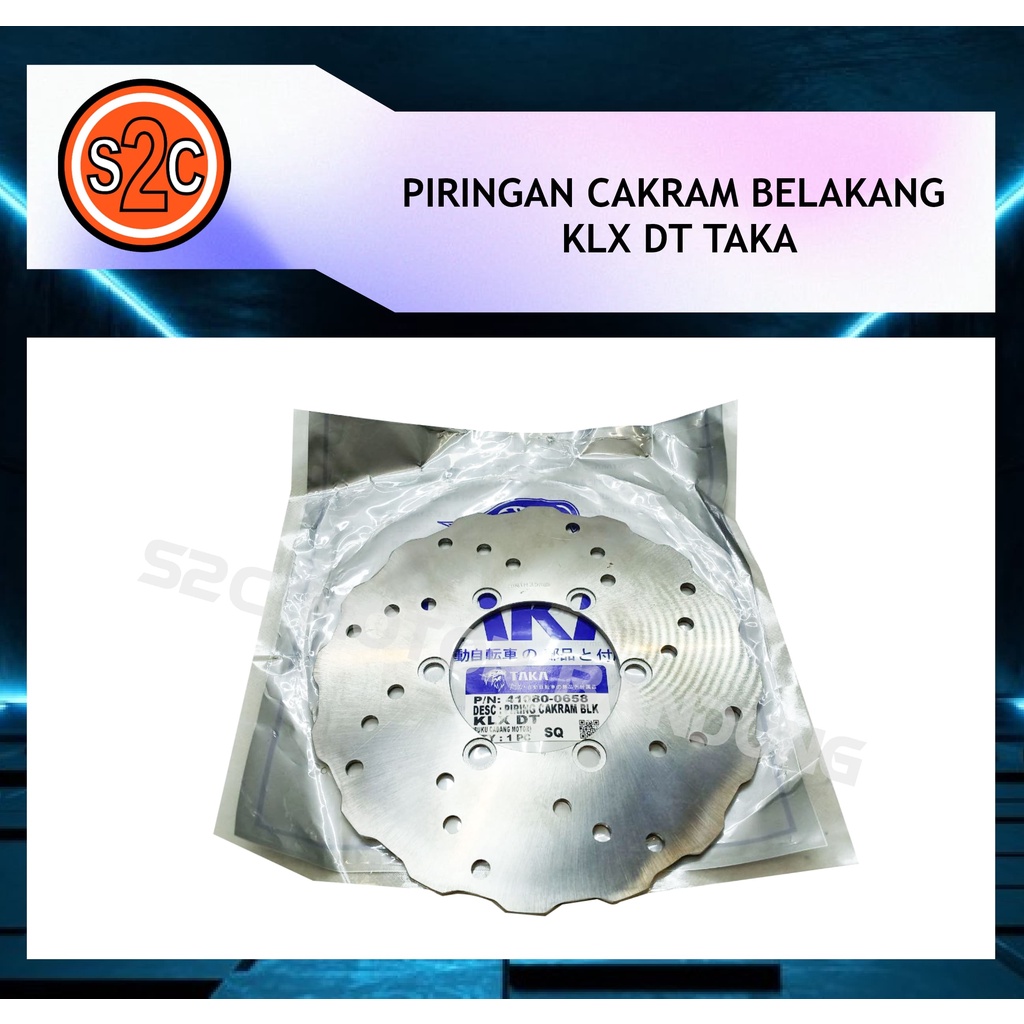PIRINGAN DISC CAKRAM BELAKANG 220 MM KLX DT TAKA