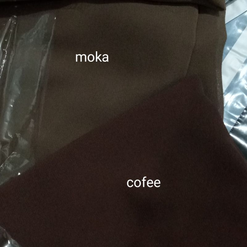 PASMINA 2 in 1 INER / PASHMINA + INNER /  PASHMINA / PASHMINA CERUTY (dijahit dengan innernya)-Moka