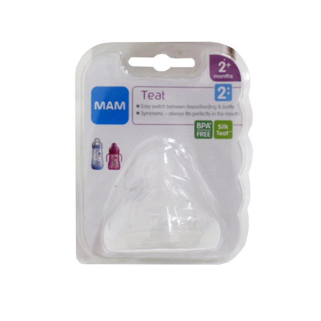 MAM Silk TEAT 0 / 1 / 2 / 3 / 3 spill free / X Silicone Nipple / Dot Bayi from Austria BPA Free - Isi 1pcs &amp; 2pcs