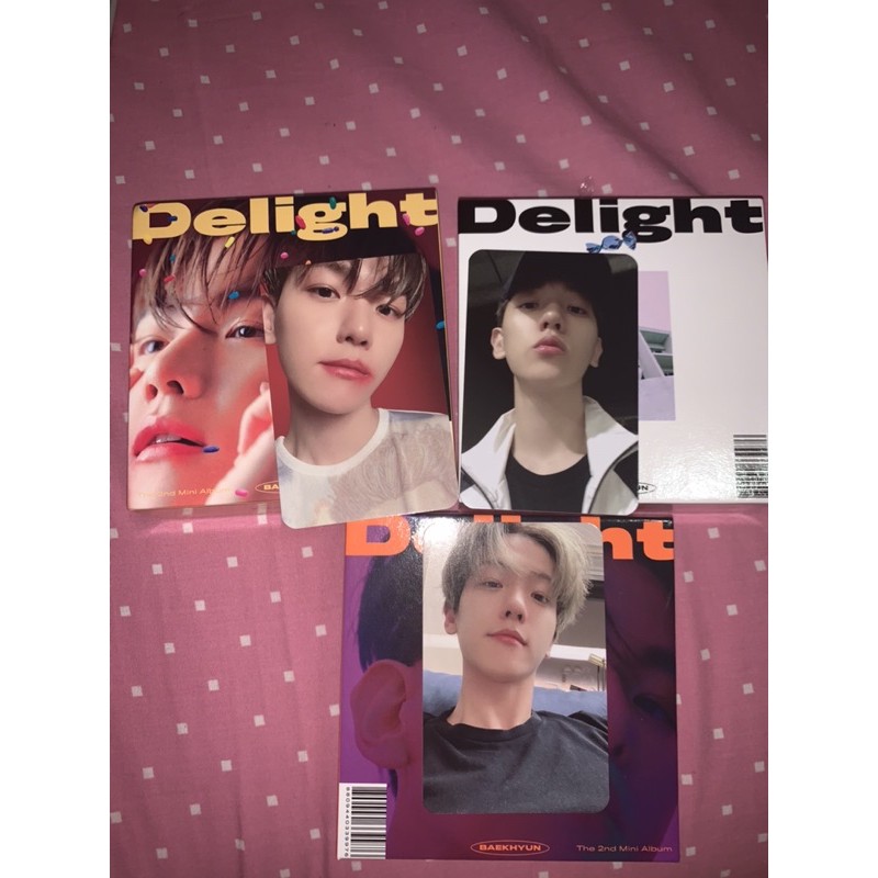 UNSEALED KIHNO DELIGHT ALBUM BAEKHYUN EXO CINNAMON MINT CANDY HONEY VERSION  SHARING PHOTOCARD PC