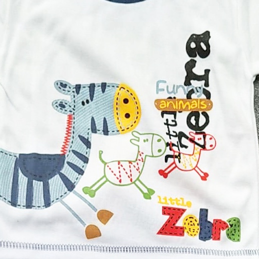 Setelan Baju Bayi Pendek Laki Laki ZEBRA EDRYCA 3-12 Bulan STL97