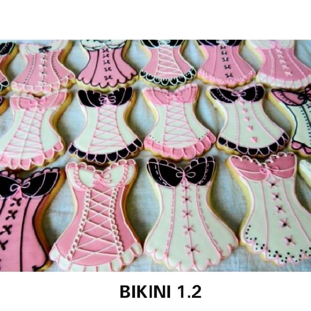 

IHANALICIOUS Butter Cookies tema BIKINI Lingerie Bra (kukis hias karakter)