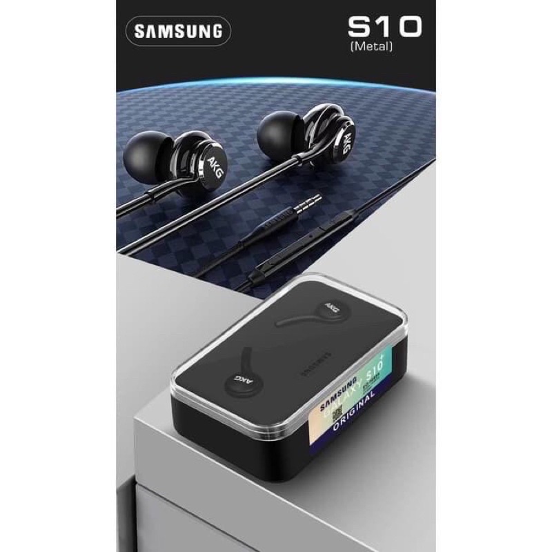 GROSIR HANDSFREE SAMSUNG AKG S10+ PACK KACA PREMIUM