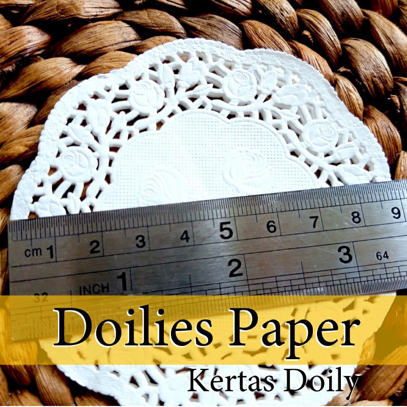 Doily Paper Kertas Doilies 3.5&quot; diameter ( 9cm ) Warna isi 250 lembar / Kertas Alas Renda /  Dragonpack