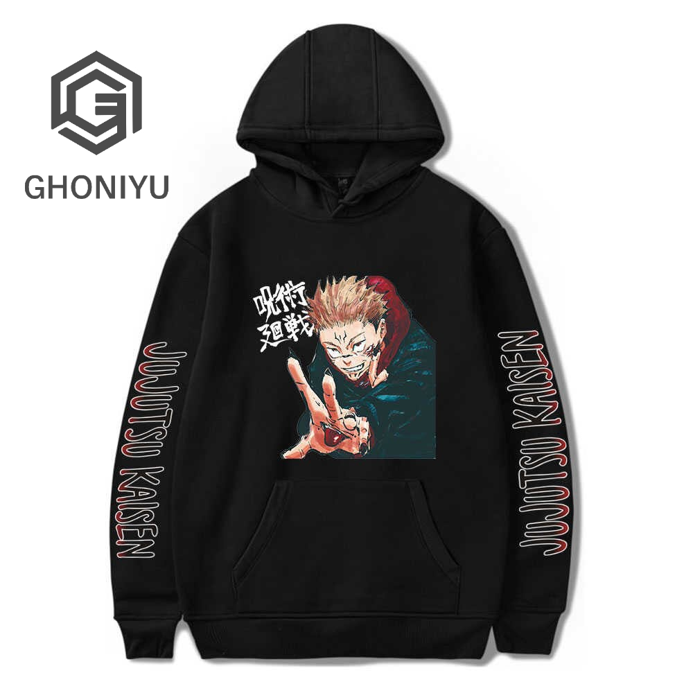 Jaket Sweater Anime Jujutsu kaisen Kanji Yuji Itadori Hoodie Premium