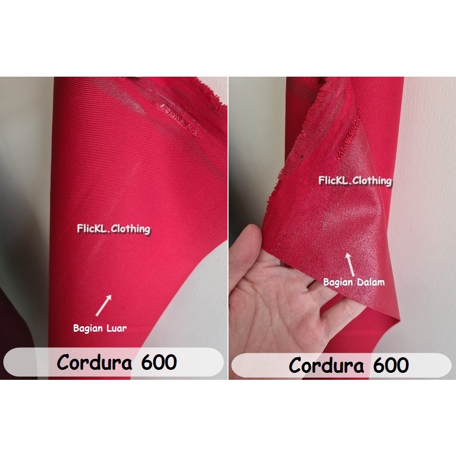 Bahan Kain Parasut Cordura Nylon Nilon 600D Parasit Waterproof Anti Air Serat Bintik Tas Talang