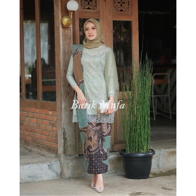 Couple VEKA Sage Green kebaya couple KEBAYA MODERN Kebaya wisuda terbaru kebaya tunangan lamaran