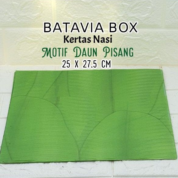 Kertas Nasi Laminasi 20pcs Motif Daun Pisang atau GReen Floral