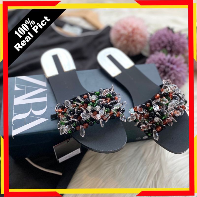 PROMO SANDAL SELOP ZARA FLAT ORIGINAL SENDALS TEPLEK ZR IMPORT BRANDED TERMURAH TERBARU