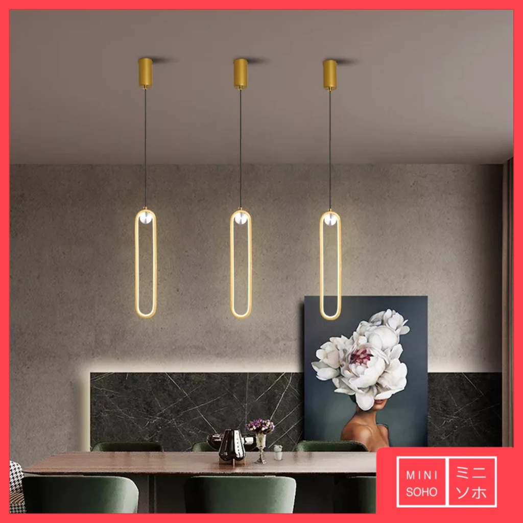 Lampu Gantung Hias Earring Anting Pendant Post Lamp Modern Industrial Minimalis