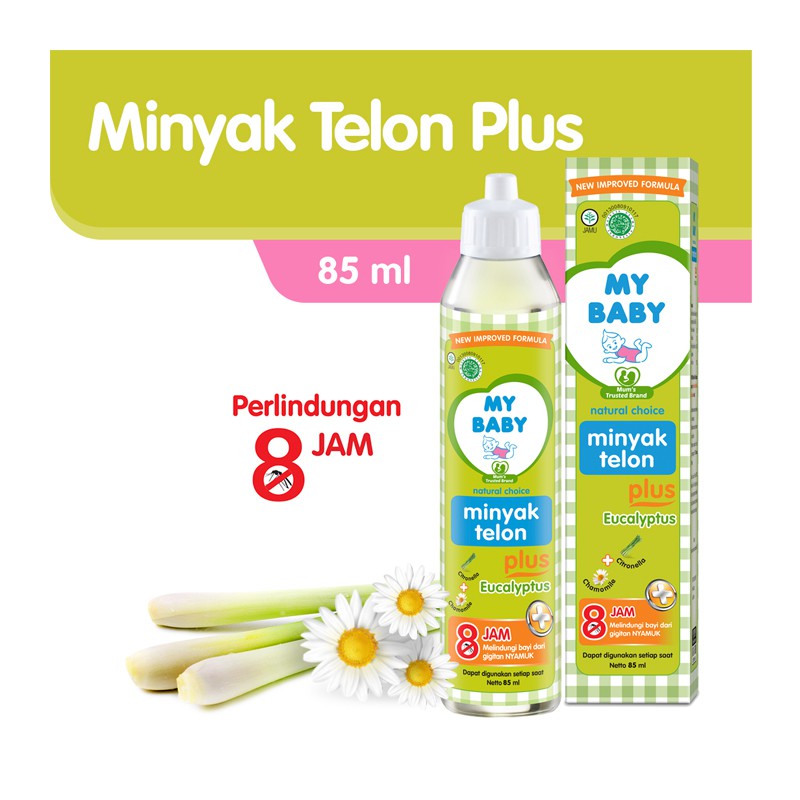 My Baby Minyak Telon Plus Longer Protection 8 jam &amp; 12 jam Plus Ecalyptus Anti nyamuk