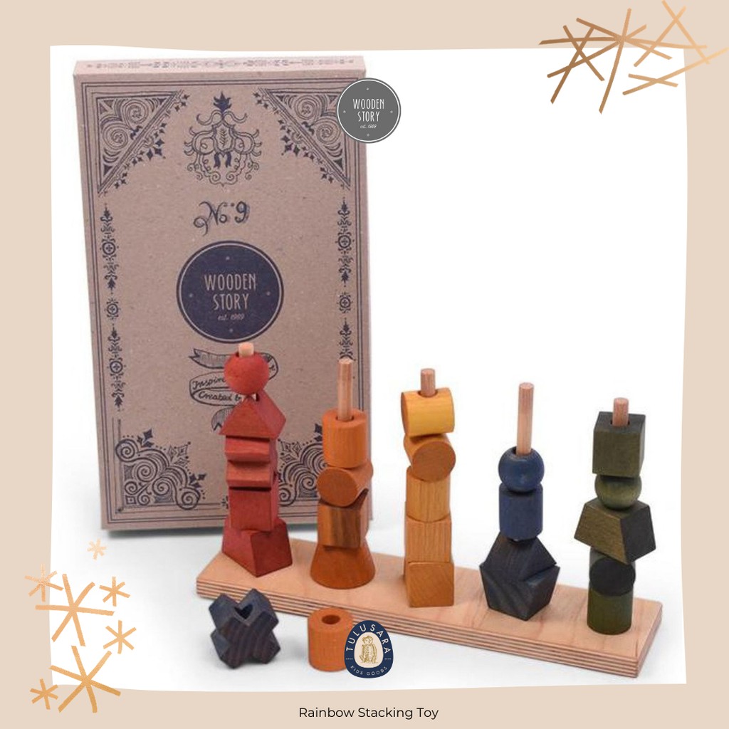Wooden Story - Rainbow Stacking Toy 