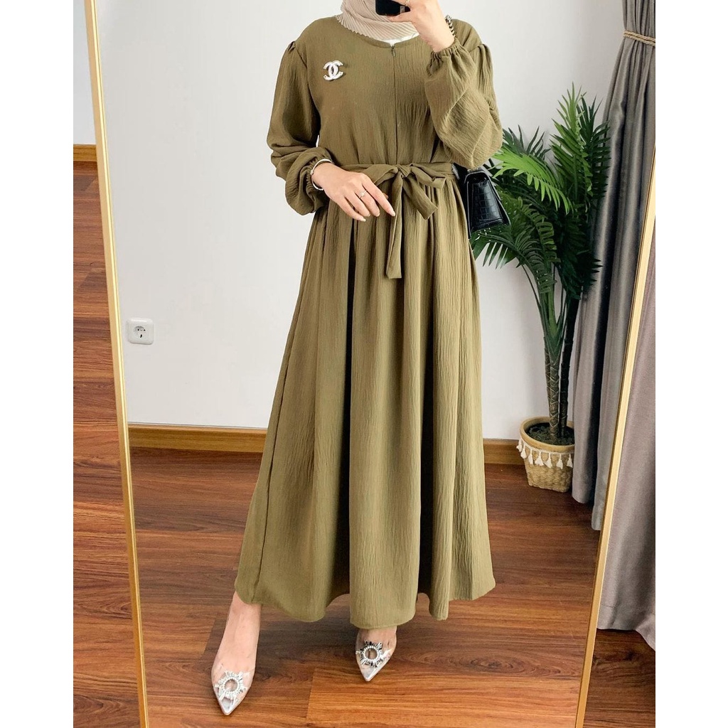 COD- Liana Midi Dress / Dress Muslim Terbaru 2022 / Long Dress Murah Kekinian / Outfit Muslim Wanita