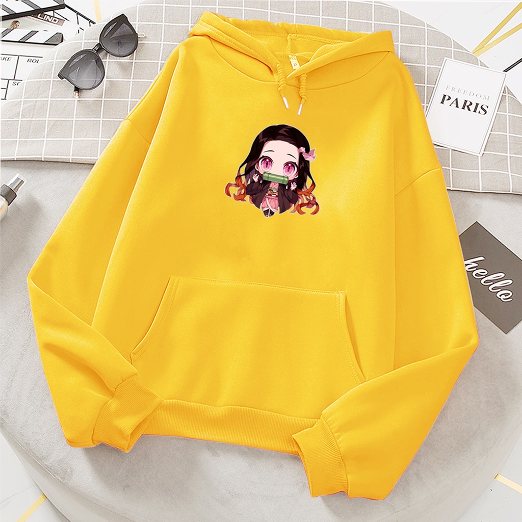 Sweater hoodie anak perempuan NEZUKO baju anak cewek cowok anime murah