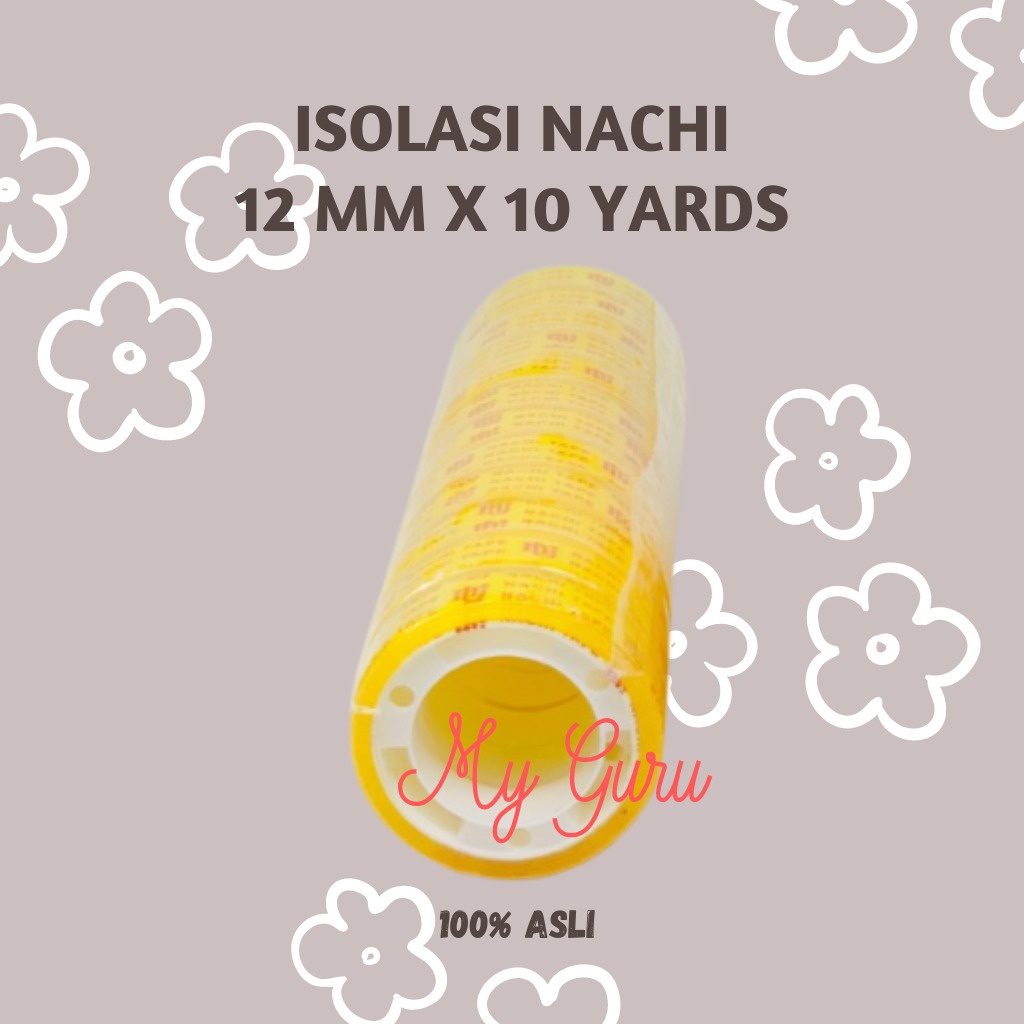 

[ROL] SOLATIP / SELOTIP / ISOLASI / STATIONERY TAPE NACHI 0.5 INCH X 10 YARD / 12 MM X 10 YARD