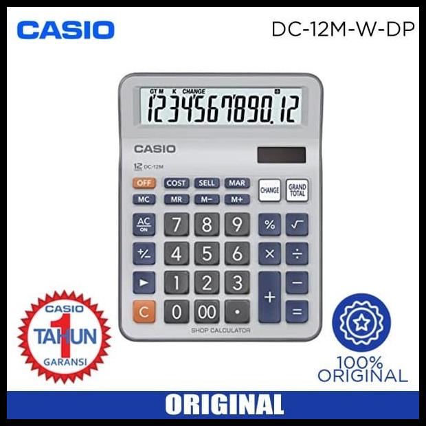 

ORIGIINAL Kalkulator Meja CASIO DC-12M Office & Shop Desktop Calculato