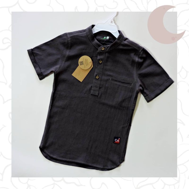 KEMEJA KOKO ANAK CA  BASIC PREMIUM BAJU KOKO ATASAN LEBARAN KATUN SLUB KEREN ADEM