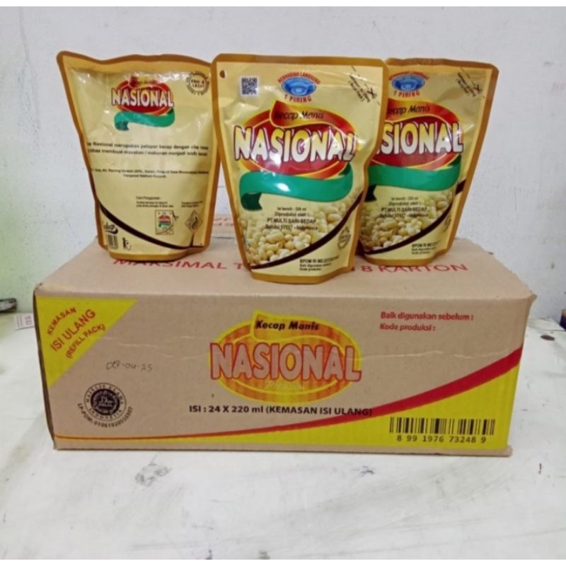 

kecap manis nasional 220ml 1dus(gratis sendok 2lusin)