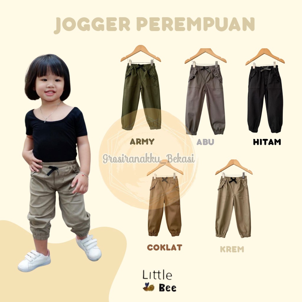 Jogger Anak Perempuan Mix Warna Size 1-5Thn