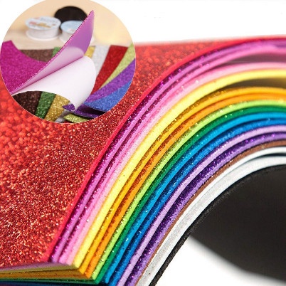 Glitter Sponge Sheet A4 (10 Color)