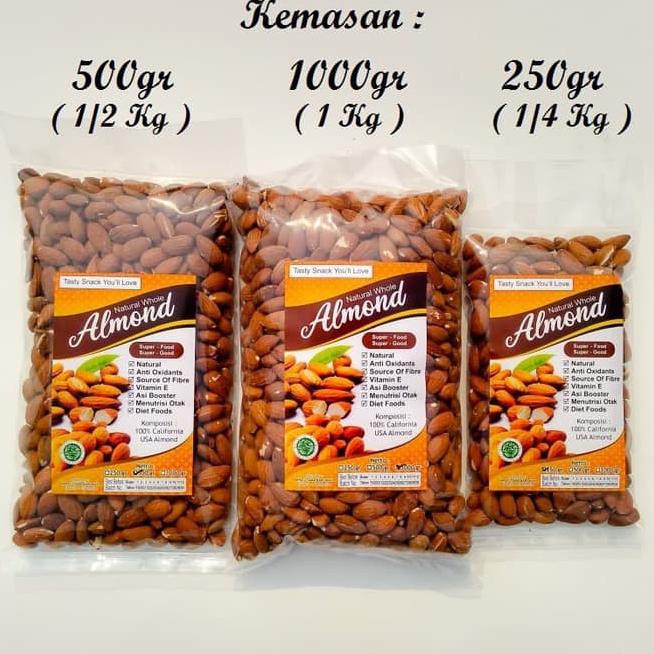 

13ul 250gr kacang almond almon panggang kupas natural premium blue diamond 97d6