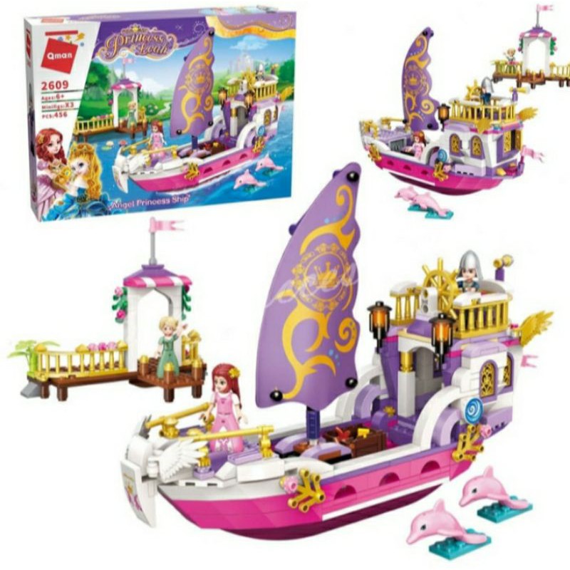 WK BLOCK QMAN ANGEL PRINCESS LEAH SHIP KAPAL LAUT LEGO COMPATIBLE 2609 MAINAN EDUKASI ANAK PUZZLE