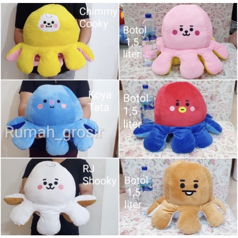 Boneka Gurita BTS BT21 Kpop Jumbo Unofficial