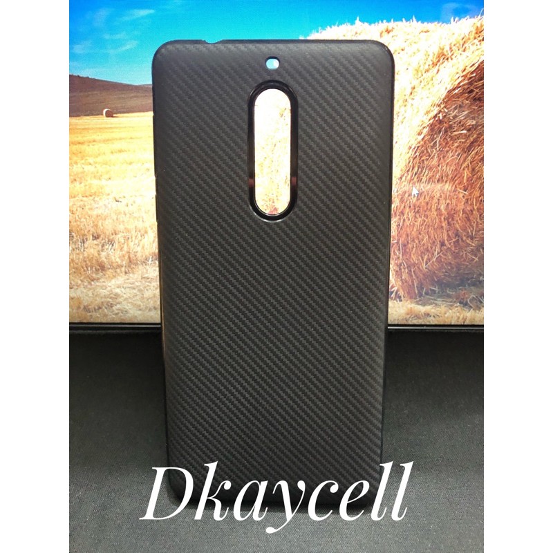 Soft case carbon Nokia 5 bahan silikon