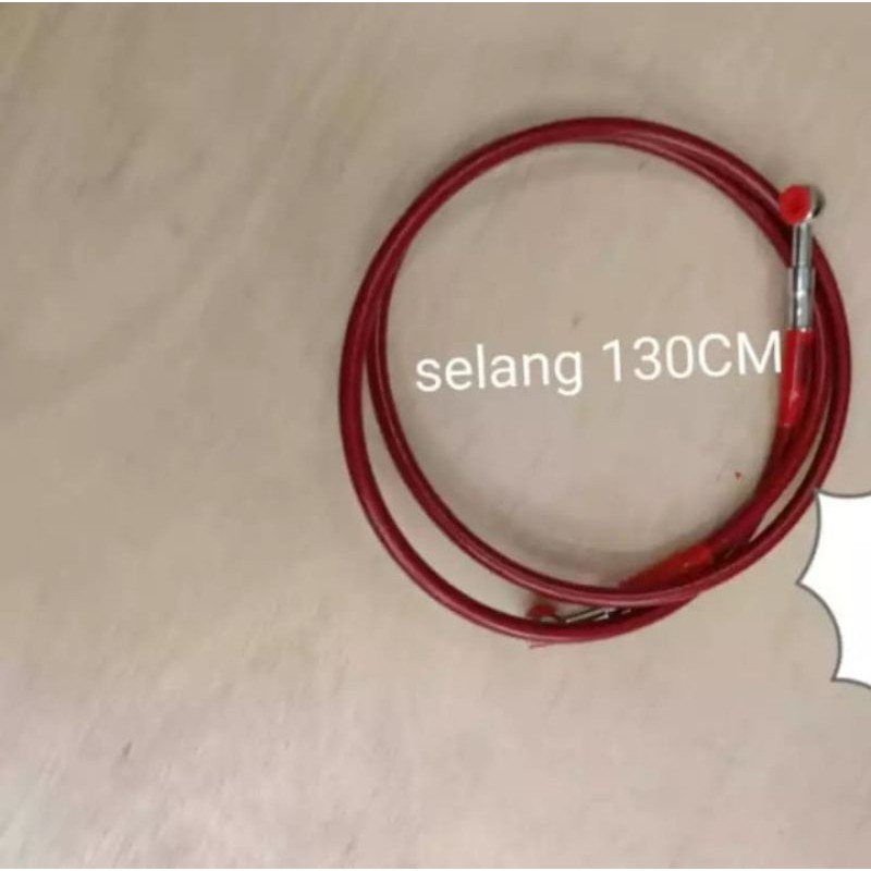 selang rem depan variasi ukuran panjang 130cm (warna merah)