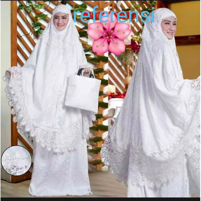 MUKENA PRADA RENDA BORDIR/MUEKANA RENDA MEWAH