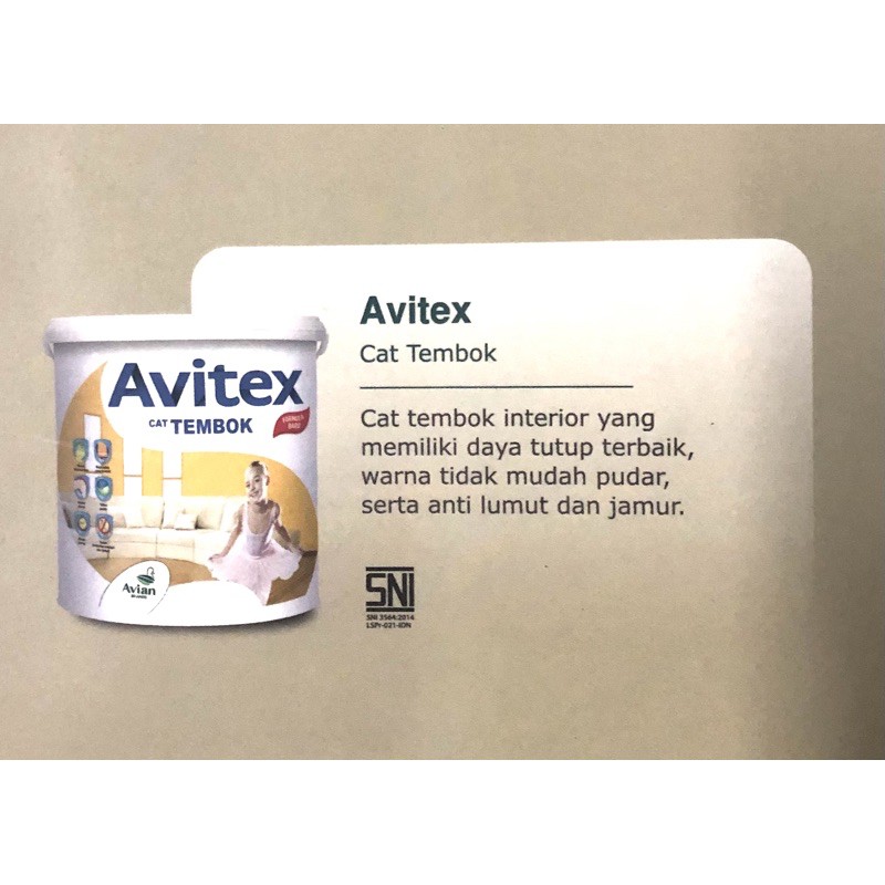 Cat Tembok Avitex 90 Warna 5 Kg Tinting