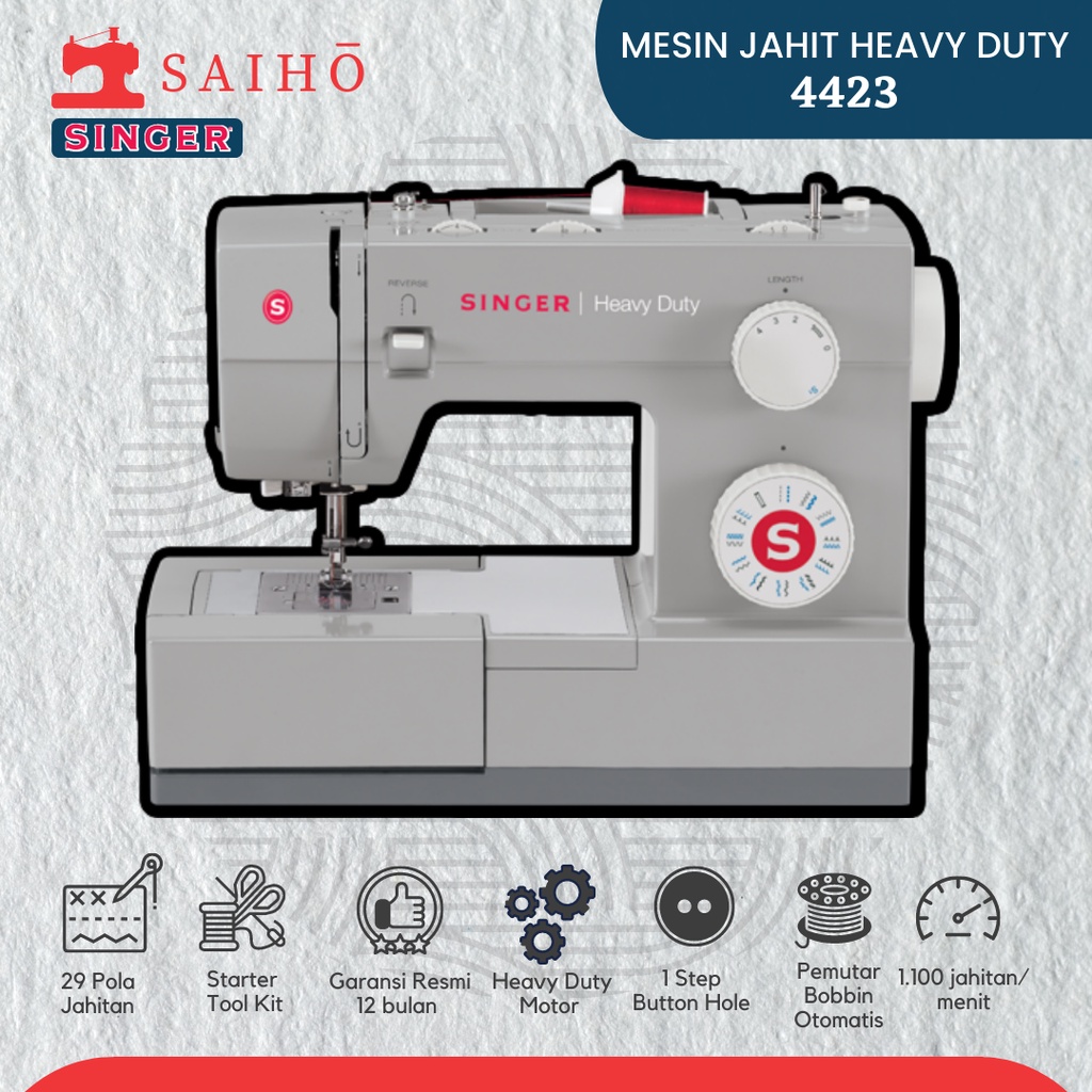 SINGER 4423 - Mesin Jahit Heavy Duty Portable