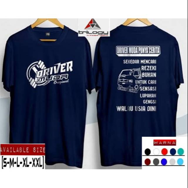 KAOS DISTRO DRIVER MUDA ORIGINAL MITSUBISHI L300 SEKEDAR MENCARI REZEKI - NAVY