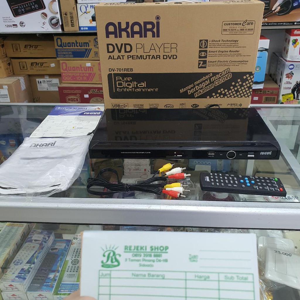 Akari DVD Player DV-701REB Support USB SIDOARJO