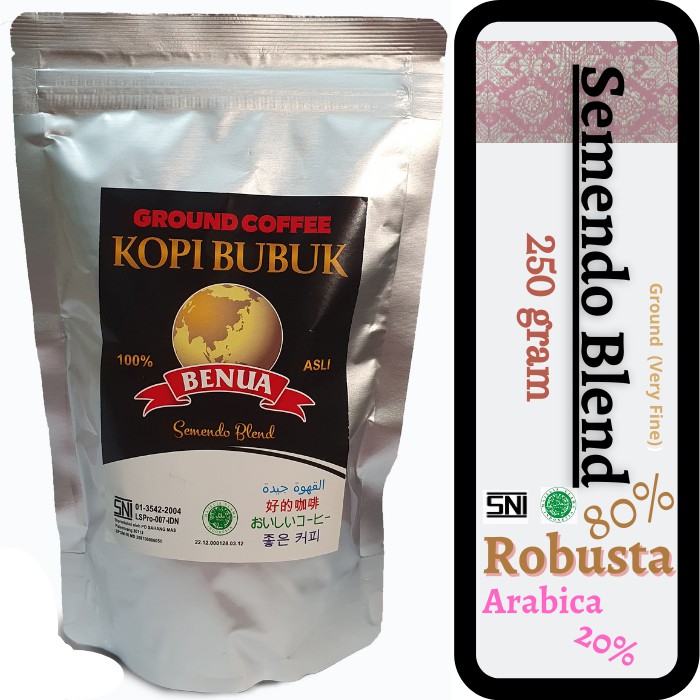 Jual Kopi Bubuk Benua Semendo Blend Arabica Dan Robusta Premium 250