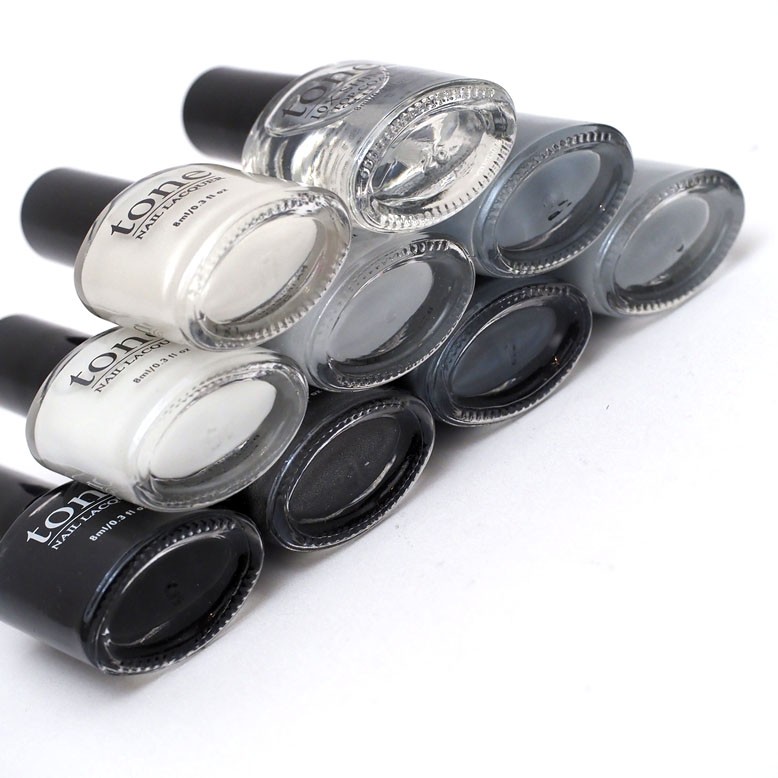 Kutek TONE Nail Polish BPOM Seri Warna Monokrom Hitam Abu Putih High Quality Paling Lengkap