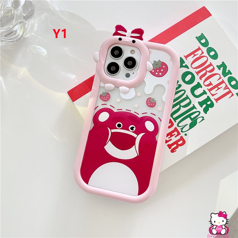 Soft Case Bahan TPU Desain Winnie The Pooh Strawberry Untuk Vivo Y35 Y22 Y12 Y15s Y01 Y50 Y30 Y11 Y33S Y21 Y12i Y17 Y20i Y12s Y20 Y21 Y21 Yt Y21S Yt1S Y33S Y21S Y21T