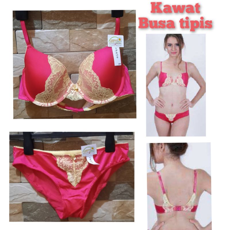 Set bra panty kawat busa tipis 34a 32b 36a