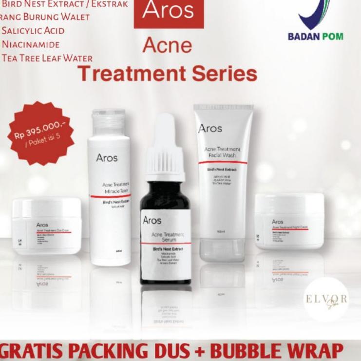 ➵ Aros Skincare Acne Treatment dengan Bird Nest Extract Niacinamide Original BPOM Ω